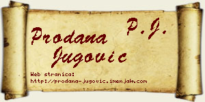 Prodana Jugović vizit kartica